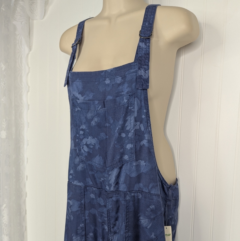 AERIE Blue Floral Overalls NWT Sz M - Picture 5 of 13